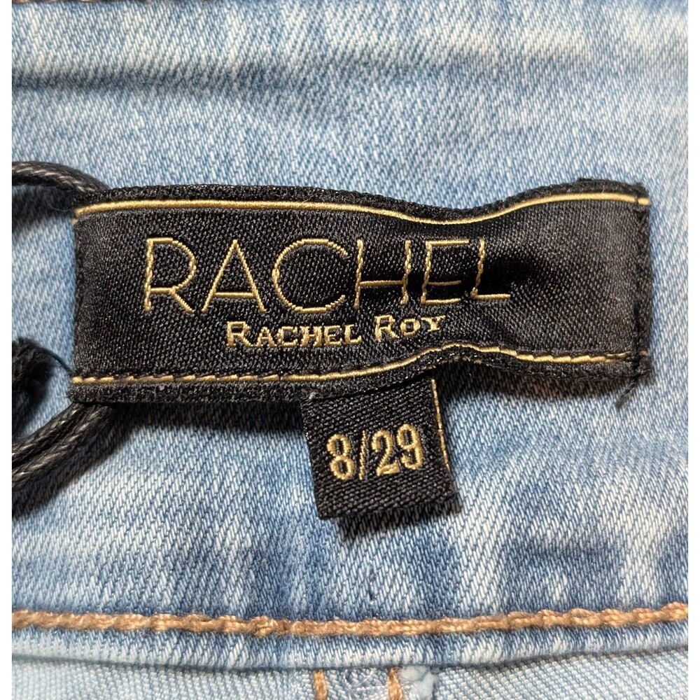 NWOT Rachel Roy Size 29 Flared Jeans 3 Buttons High Waisted Stretch Retro Y2K - Picture 5 of 8